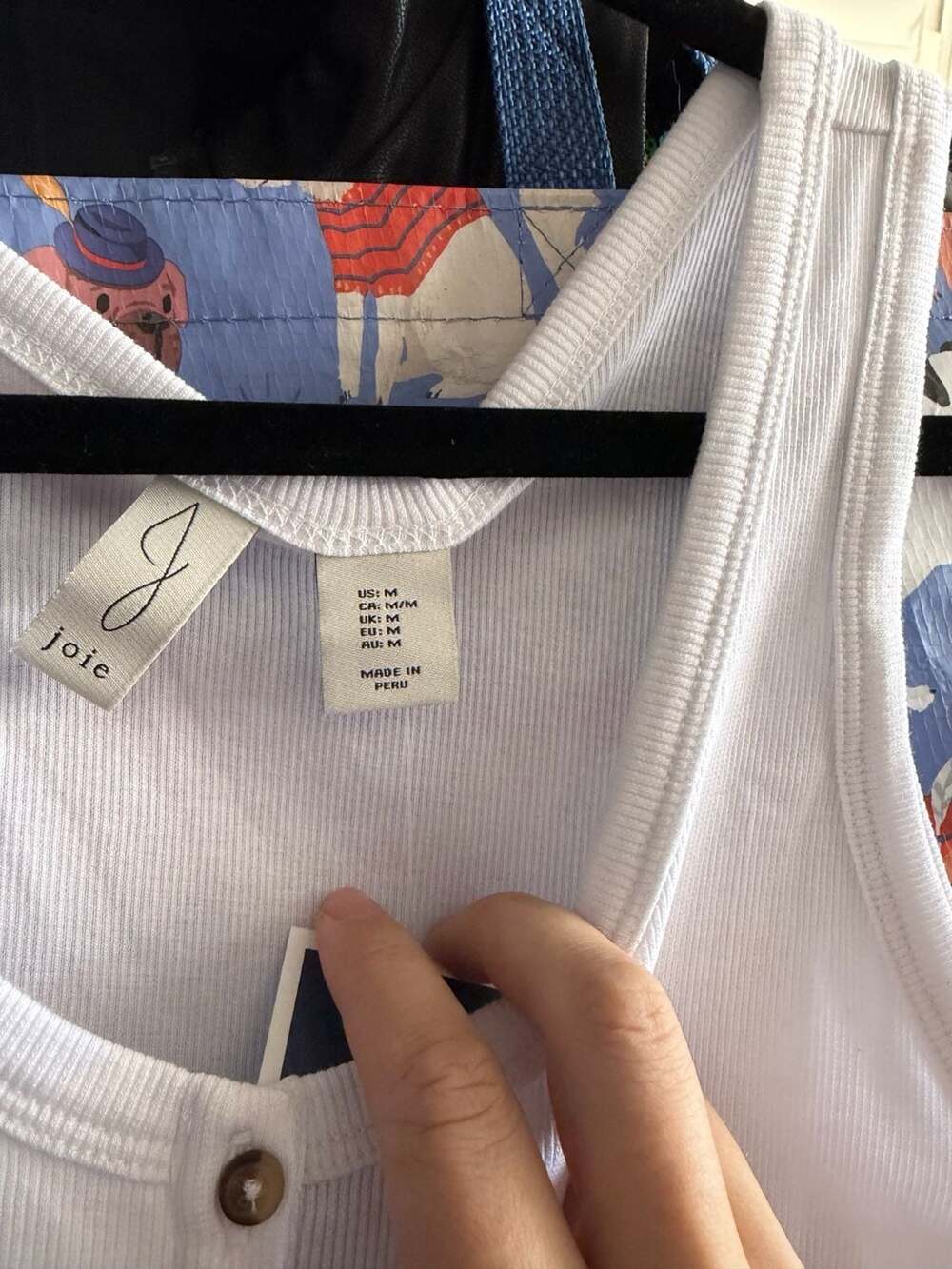 Joie Ribbed Knit Button Down Henley Tank Top - Picture 2 of 3